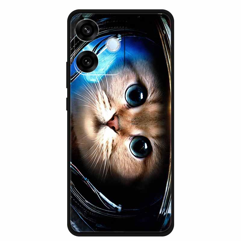 For Oppo A5 Pro 4G 5G Case 6.67" Soft TPU Silicone Funda Cut Cat Flower Painted Back Cover for Oppo A5 Pro 5G Global Shell Coque