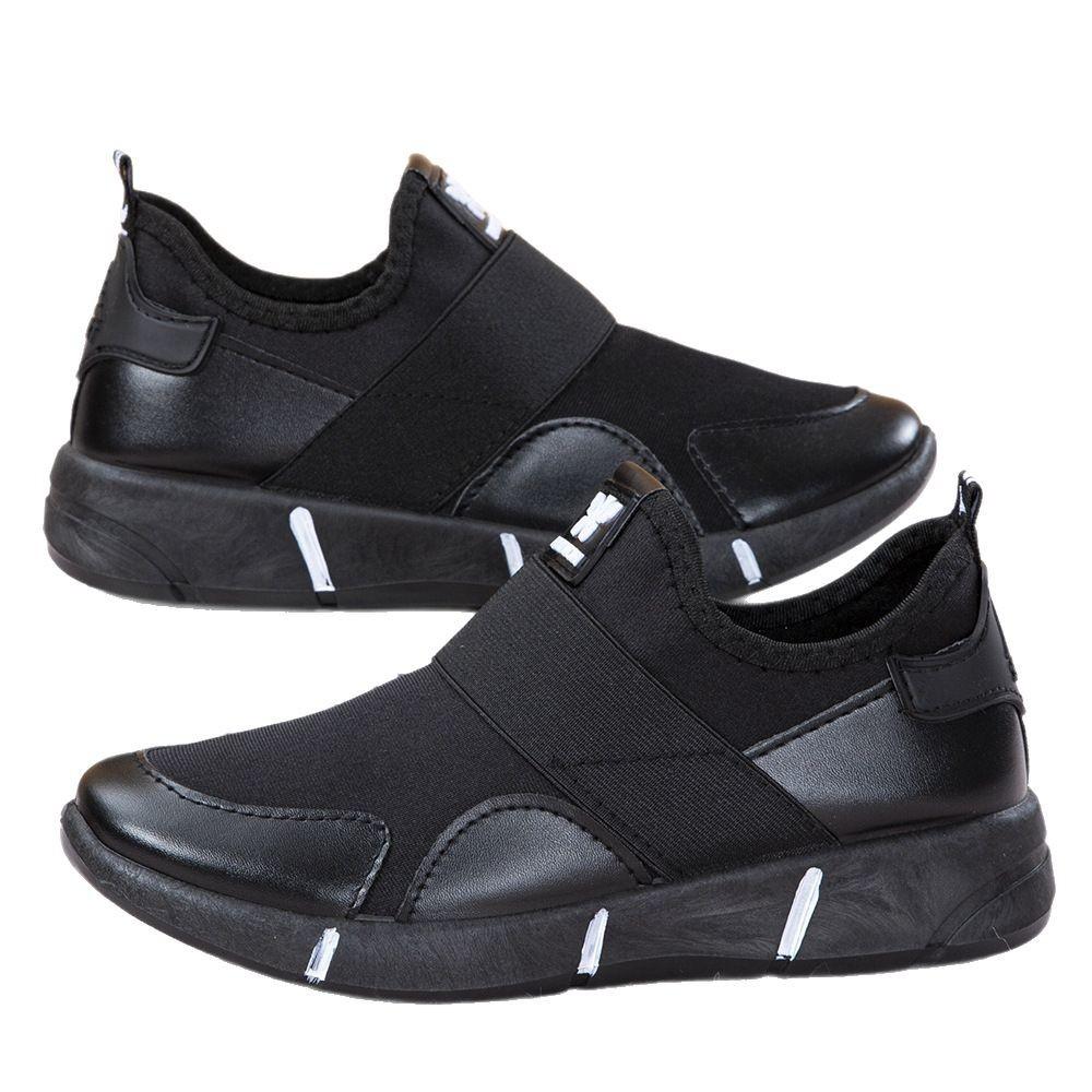 New Autumn Large Size Korean Version One-pedal Lazy Shoes Women's Deep Mouth Round Head Middle School Students Women's Shoes Women's Travel Shoes