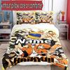 3-teiliges Bettbezug-Set (1 * Bettbezug + 2 * Kissenbezug, ohne Kern), Maßgeschneidertes Haikyu Muster Bettwäscheset, Heim Schlafzimmer Dekor Geschenk