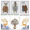 3pcs/set  Self-adhesive Decorative Wall Stickers Picture Warm Poster Home Layout Background Wallpape