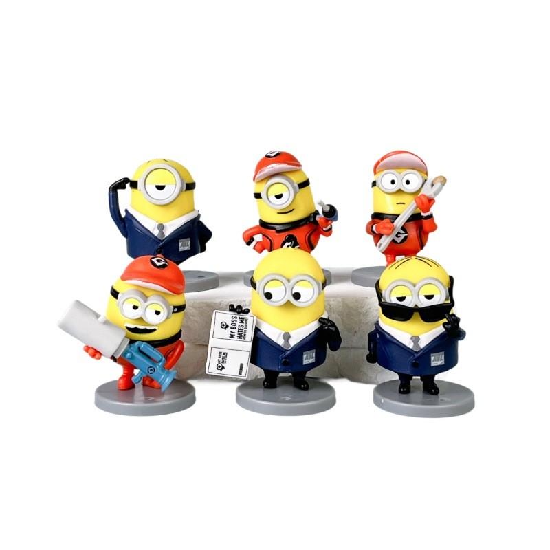 Minions Evil Minions Pvc Collectible Model Toy With Assembly For Kids And Cake Decoration