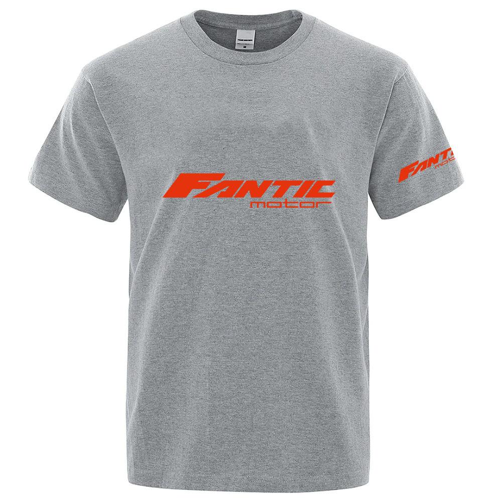 2026 Fantic Motor Printing Unisexs New Brand Solid Color Round Neck Casual Short Sleeve Tshirt Summer Breathable Tops
