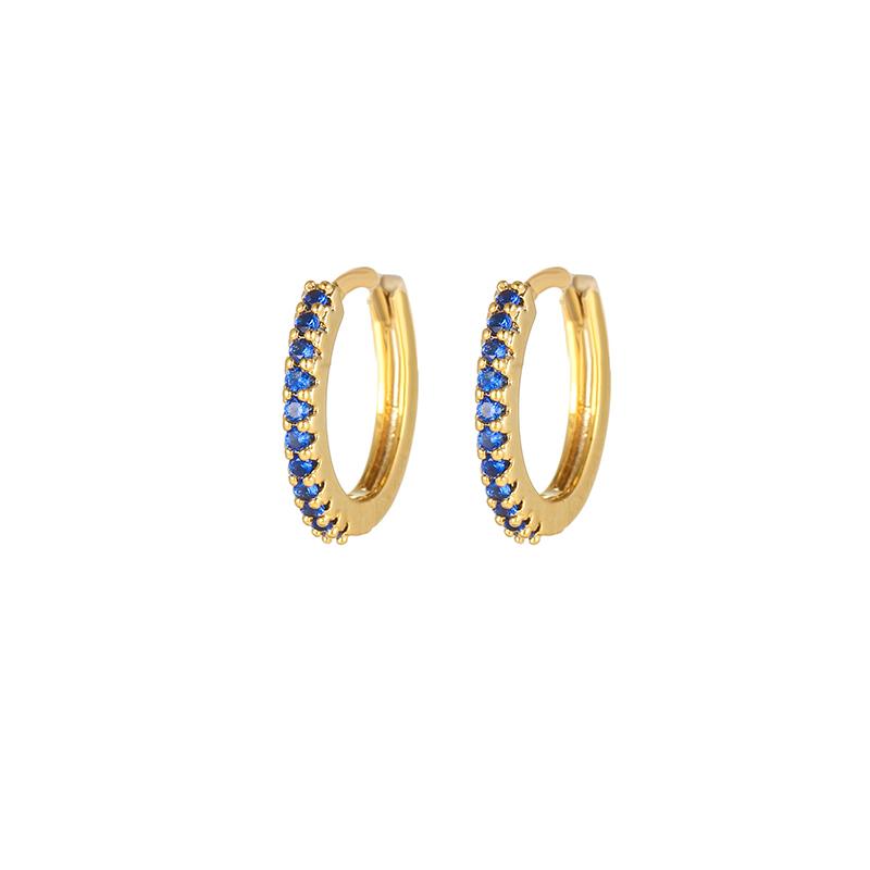 2023 Nový design Zlaté barvy Ušní kruhové náušnice s uhrančivým okem pro ženy a muže z nerezové oceli Malé náušnice s punkovým piercingem