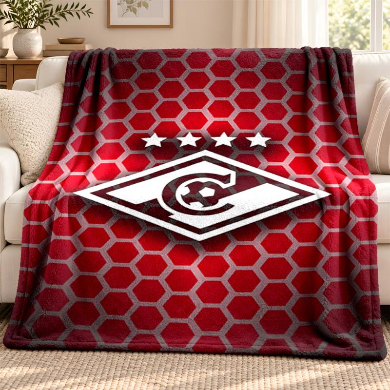 FC Spartak Moscow blanket Flannel Blanket Soft Cozy Plush Throw for Sofa Bed Lightweight Home Decoration Outdoor camping