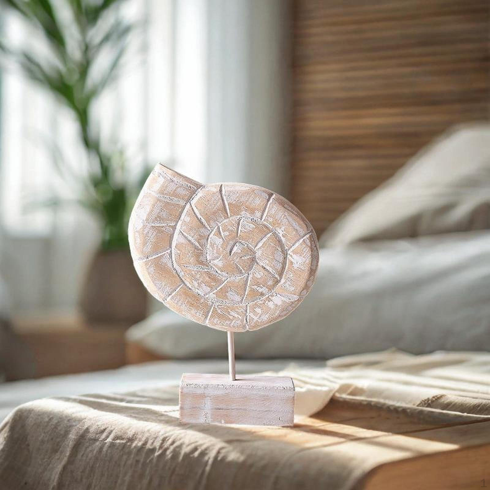 

Beach Decor Statue Made of , Sculpture, Coastal Decor, Table Statue, Figurine for Kitchen, Home, Conch Shape