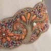A New Wide Belt for Women, A Handmade Bohemian-style Elastic Wide Waist Seal with Ethnic Style Heavy Industry Rice Beads