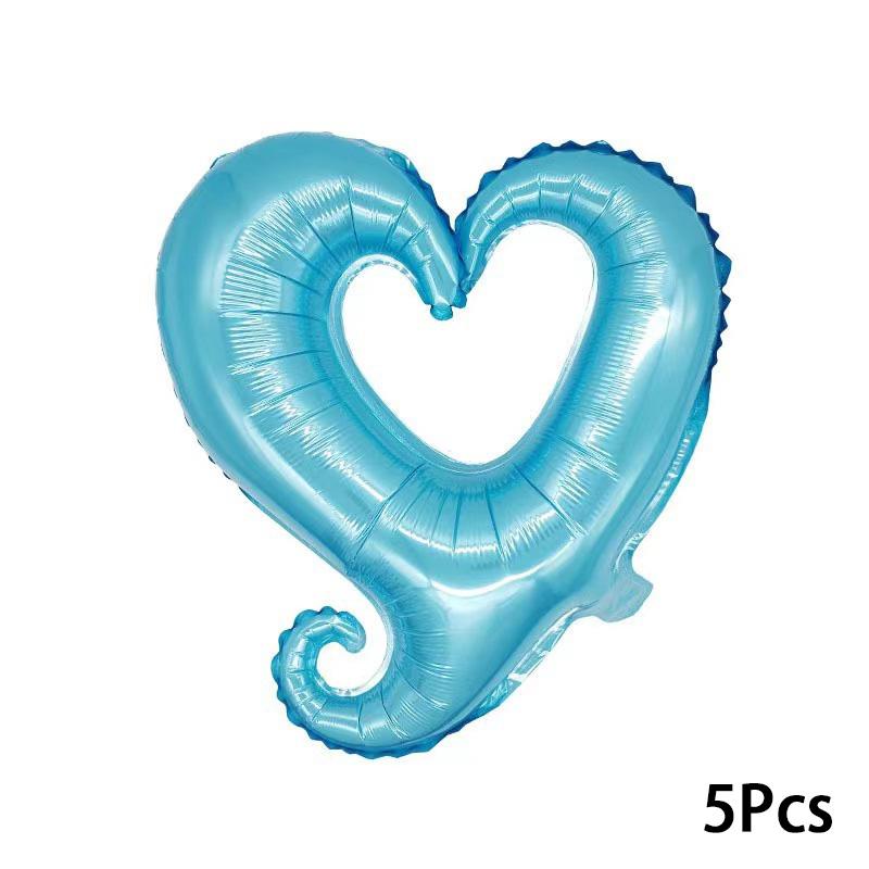 5Pcs Mode Herzform Folienballons Hochzeit Dekor Party Supplies Aluminiumfolie Ballons Dekor