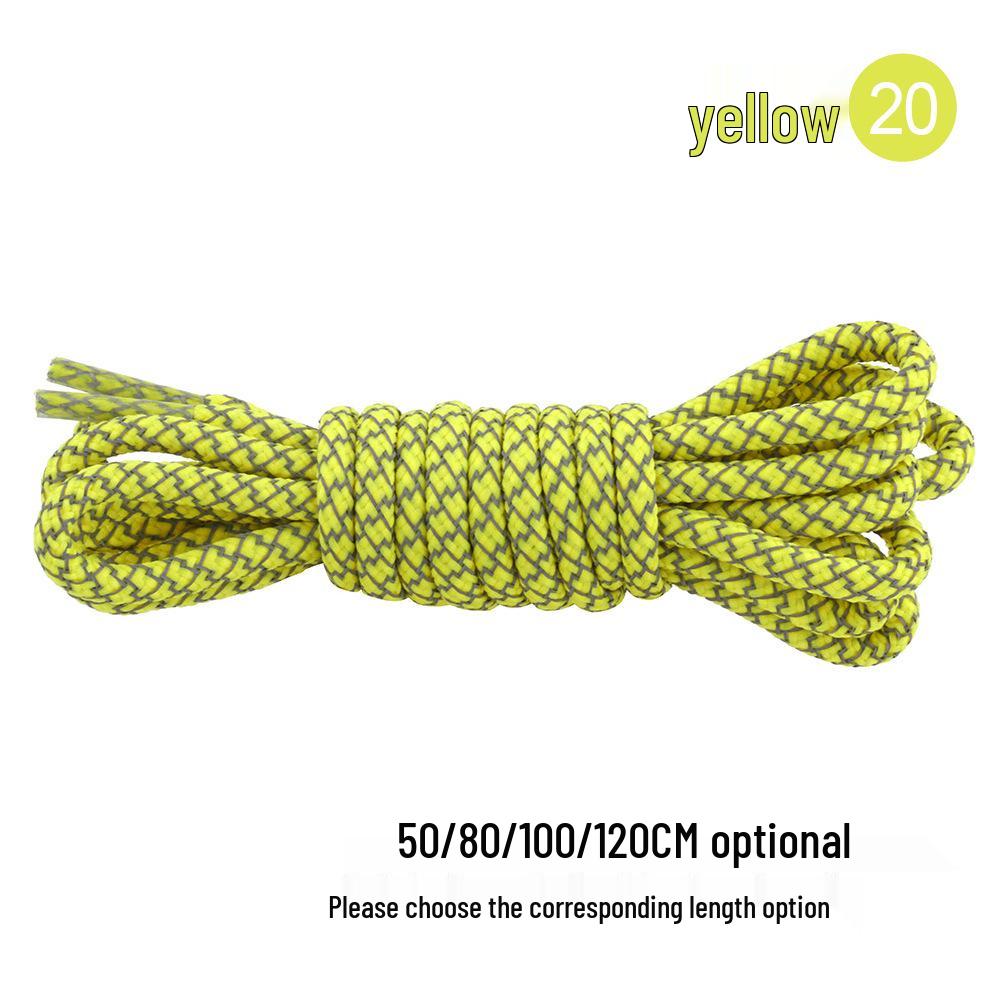 17 Reflective Round Fluorescent Shoelaces for Casual Basketball Shoes
