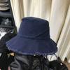 Foldable Raw Edge Fisherman Hat Sunshade Sun Protection Cap Versatile Thin Bucket Hat  Women