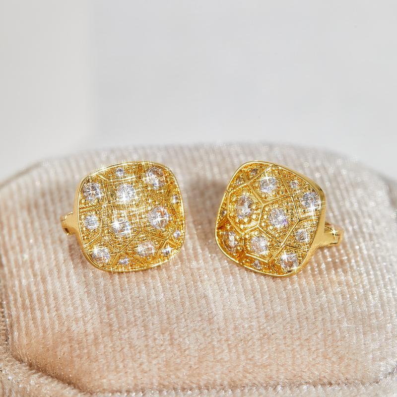 

Винтажные серьги-пусеты из сверкающего циркона класса люкс для женщин, изысканный дизайн для повседневной носки, праздничной вечеринки, свадьбы, циркониевые подарки