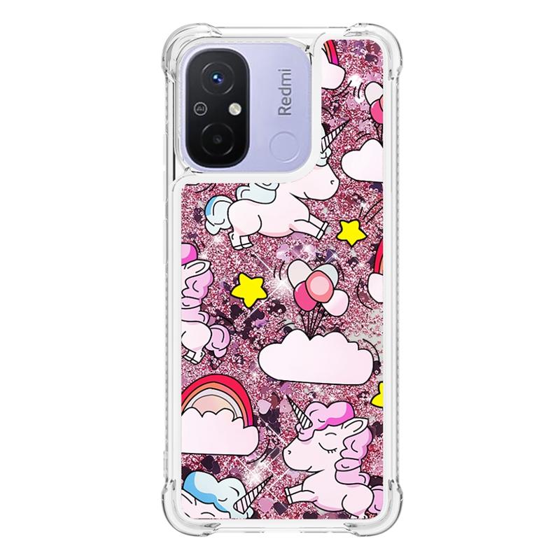 Pre Xiaomi Redmi 12C Puzdro Trblietavé Dynamické Tekuté Puzdro na Pre Fundas Xiaomi Redmi 12C Mi Kryt na Telefón Xiomi Redmi12C 12 C Coque