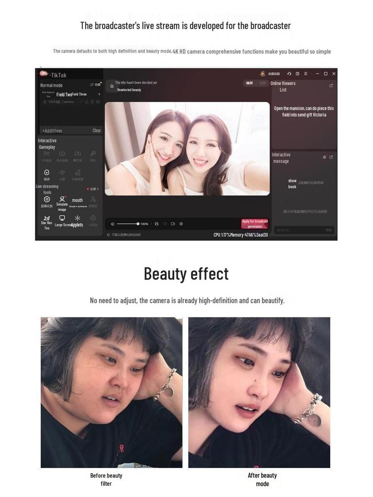 Ultra 4K USB Camera & Microphone for Desktop/Laptop – Perfect for Live Streaming, Online Classes, and Meetings