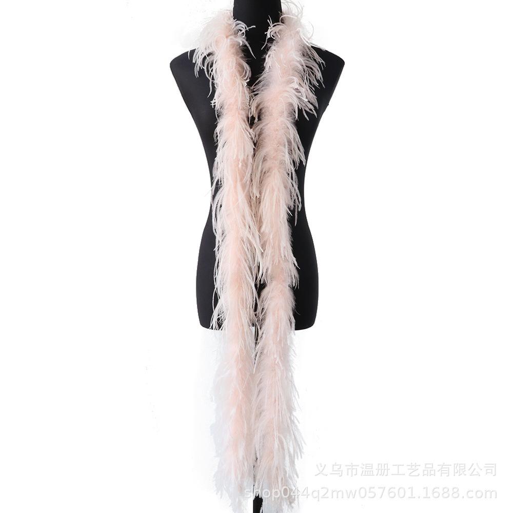 South African Ostrich Hair Top Performance Dress Raw Material Feather Top Diy Hat Scarf Down 2 Meters