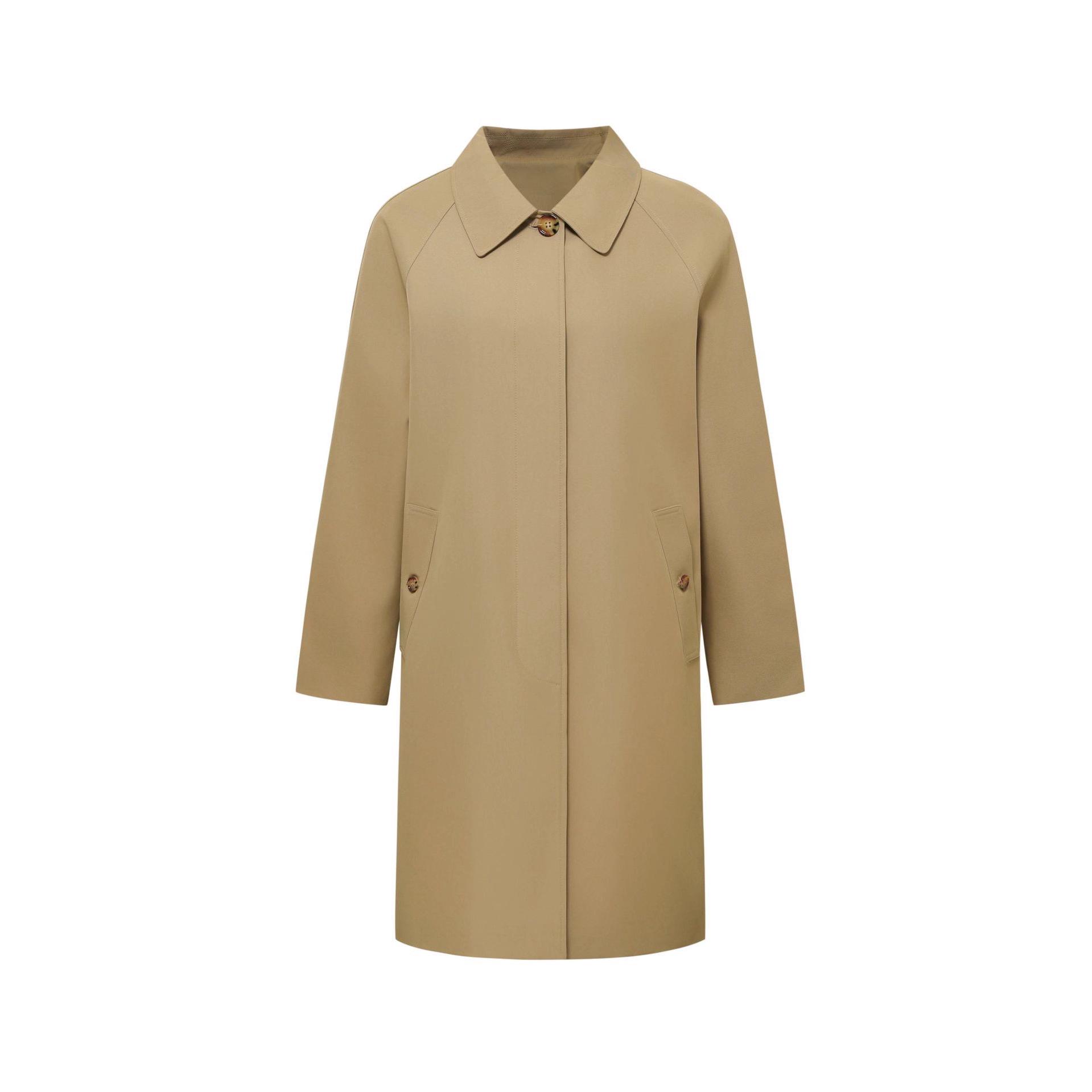 

B s Women s Khaki Camden Trench Coat: Autumn Collection, Simple Single-Breasted Design, Loose and Versatile. XL (135-155 lbs)
