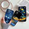 RE55 Starry Night Van Gogh Painting New High-End Shell Phone Case for Redmi Note 13 14 Pro+ Plus A3 A3X 13X 13C 13R 14S 14C 14R