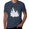 Snowunisex With Carrot Nose Facing Hungry Bunnies Tshirt Heavy Duty Casual Work Tee