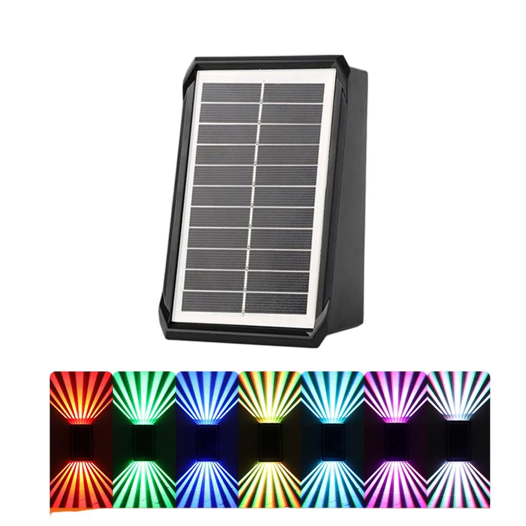 Solar Outdoor Wall Lights, Up & Down Solar Powered Lighting, IP65 Fence Light For Yard/Pool/Porch/Patio/Railing