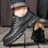 Designer Brand Men's Oxford Shoes Thick Soled Wear-resistant Workwear Shoes Retro Trendy Men's Business Leather Shoes