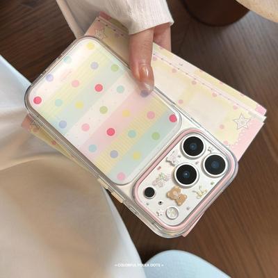 Cover per telefono colorata a pois compatibile con iPhone 16, iPhone 17 e iPhone 17 Pro Max