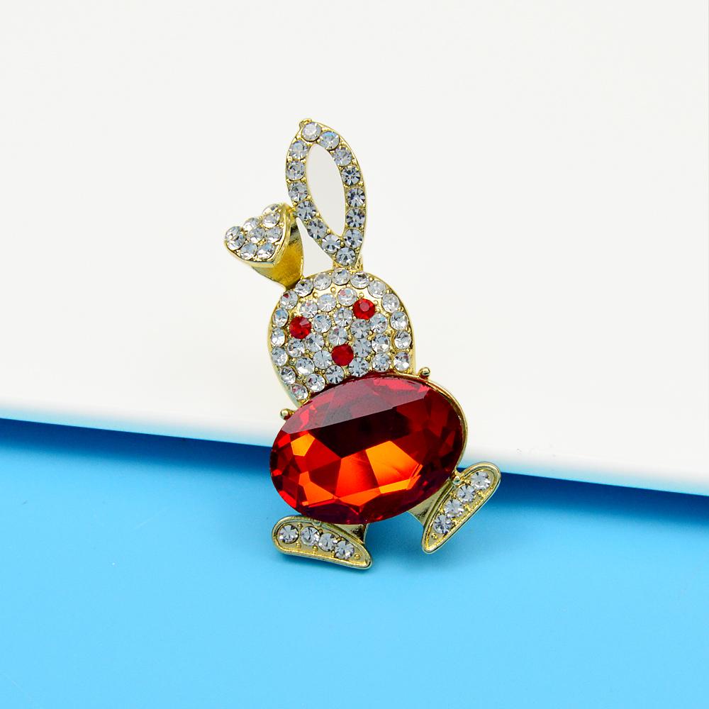 Rhinestone Rabbite Brooches For Women Animal Design Fashion Jewelry 2 Colors Available High Quality New Arrival