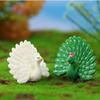 Realistic Cartoon Peacock Resin Miniature Ornament Modern Simple Style Peacock Figurine