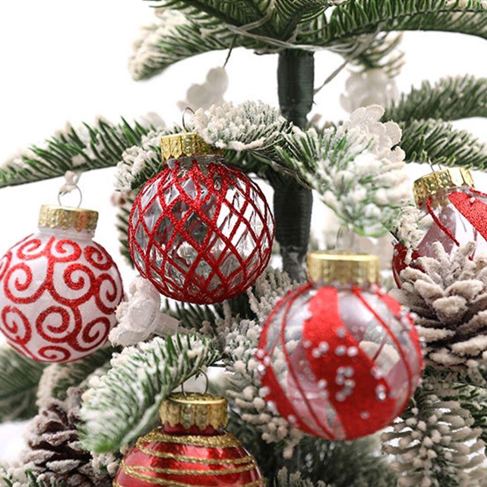16pcs Plastic Christmas Ball Shatterproof Xmas Tree Hanging Ornament Christmas Spheres Pendant  Xmas