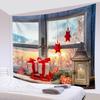 Home Decor Tapestry Christmas Tree Reindeer Snow Star Wall Tapestry Wall Hanging Room Wall Decor Backdrop Tapisserie De Noël
