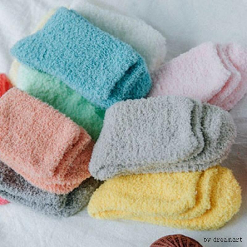 Rainbow sleep socks, fleece socks, winter socks Rainbow Sleep Socks - Mint