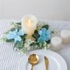 M-Modern-Wedding Candlestick Wreath Artificial Flower Plants Candle Aromatherapy Ring Holder Table Centerpiece Decor