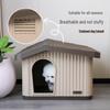 Rainproof Insulated Semi-Enclosed Small Dog House for Indoor/Outdoor Use