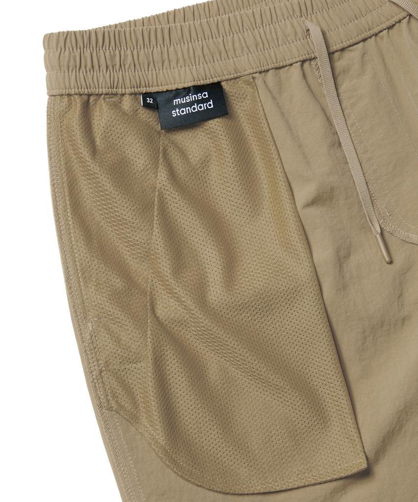 MUSINSA STANDARD Nylon Elastic Waist Shorts_5.5 Inch [Beige]