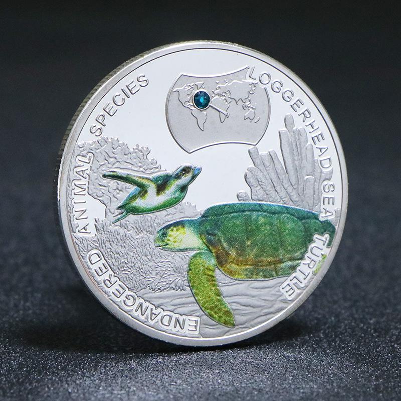 Zambia Wildlife Diamond-Studded Medal: Gorilla, Tiger, Blue Whale, Panda Souvenir Collection