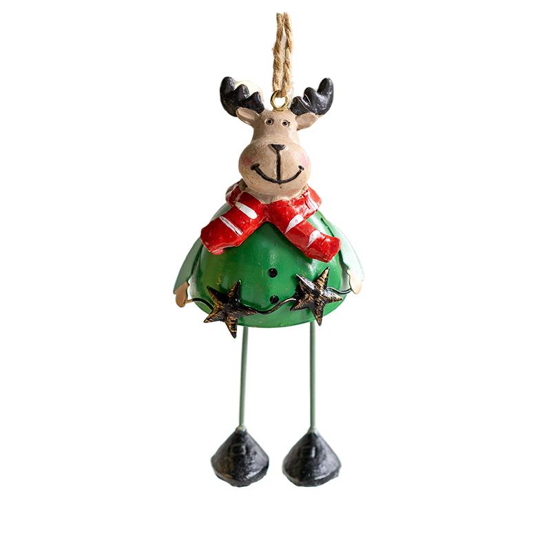 Resin Iron Christmas Ornament Decoration Kit for Home Window and Tree Holiday Decor 5 12cm Red Green White Color