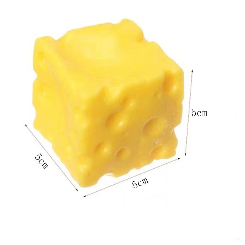 

Squishy Square Cheese Squeeze Toys Slow Rebound Push Stress Relief Sensory Toy Soft Butter Cheese Fidget Toy Christmas Present (As shown-13983)-