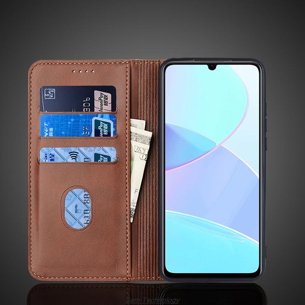 Magnetische Anziehungskraft Ledertasche für OPPO Realme C51 Holster Flip-Cover Fall Realme C51 Brieftasche Telefon Taschen Fundas Coque