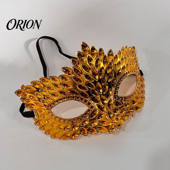Stable Wear Party Mask Rhinestone Masquerade Mask, Adjustable Eye for Halloween Ball Gala Fashionable Dance Performance Cosplay, Sparkling Hollow