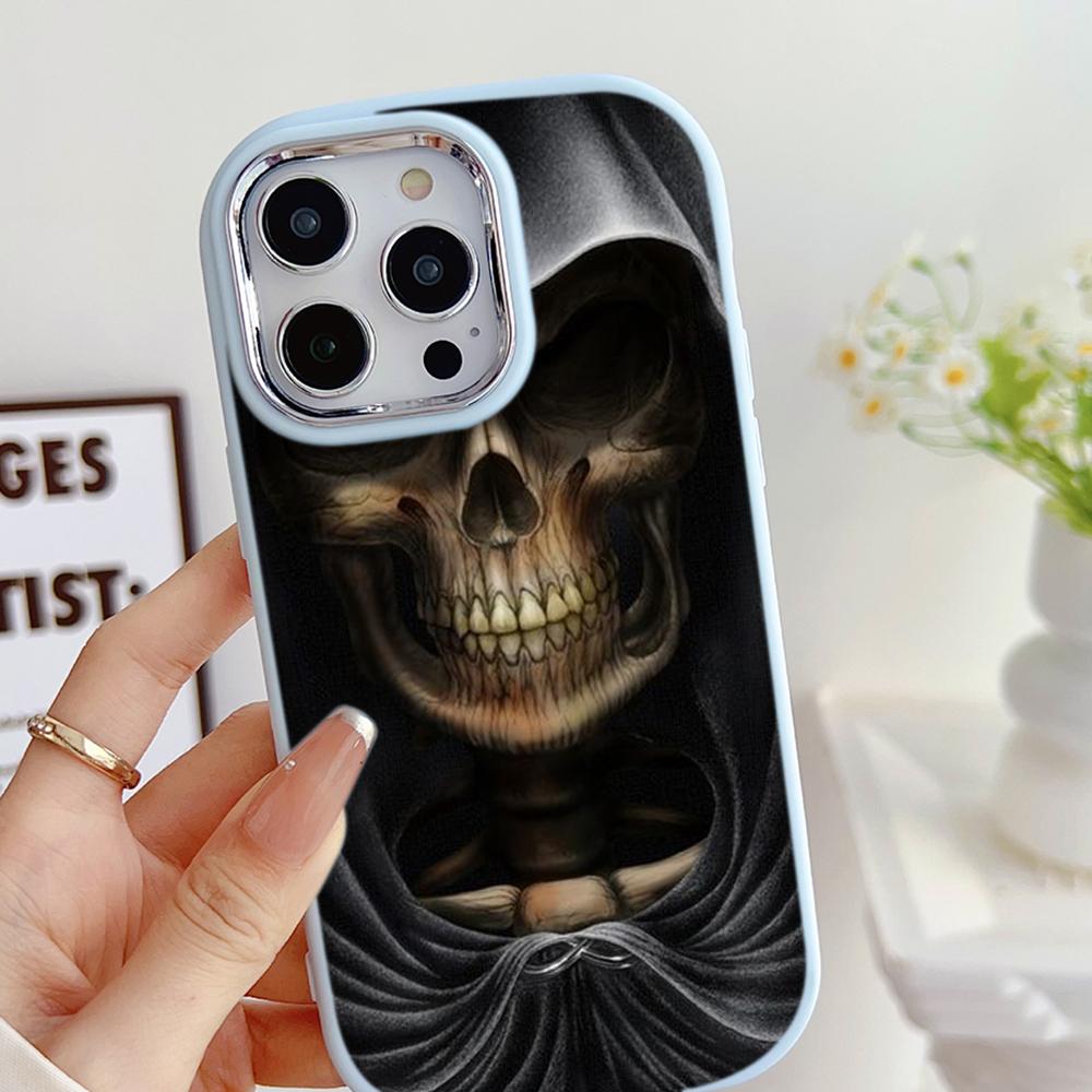 LZ13 Death Prayer Grim Reaper Skull Soft Phone Case for Samsung S24 Ultra S23 Plus A16 A54 A34 A06 Infinix Hot 40 30i Lens Protection Shockproof Cover