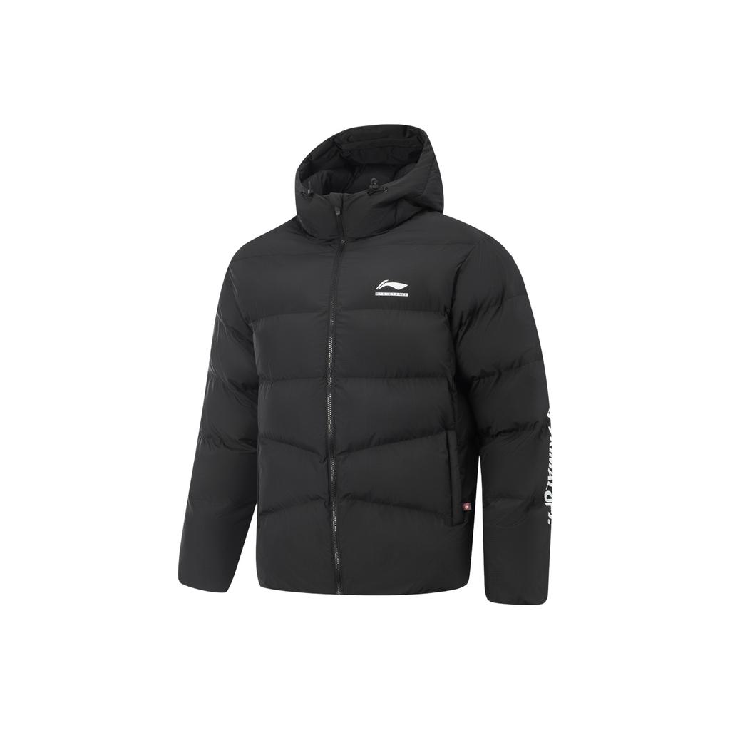 Li Ning CBA Loose Fit Hooded Graphic Logo Cotton Jacket Men jackets AJMV069-1