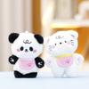 Bear Panda Brown Cat Elephant Rabbit Plush Keychain Toys Cartoon Doll Gifts