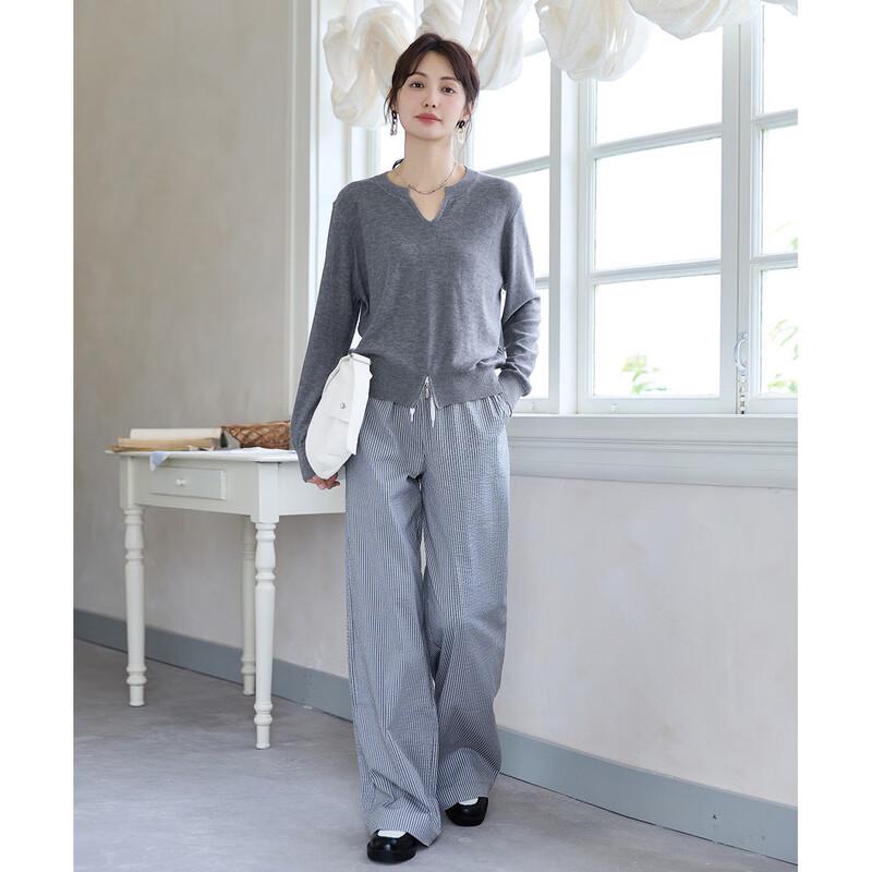 Mokana Women's MKNJD2742 Versatile Long Sleeve Knit Top