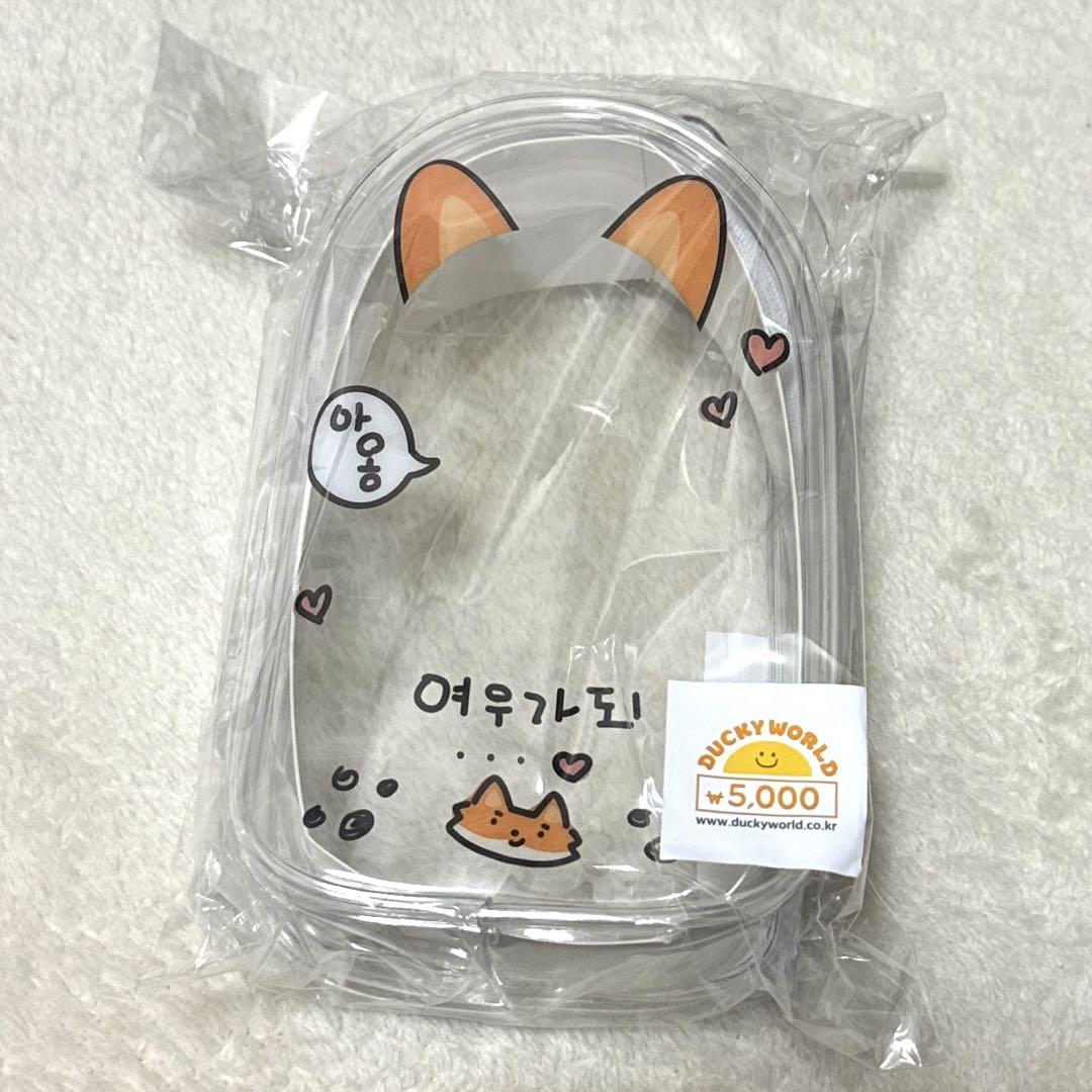 

[USED] Korean Ducky World Plush Pouch, Oshikatsu Pouch, Fox