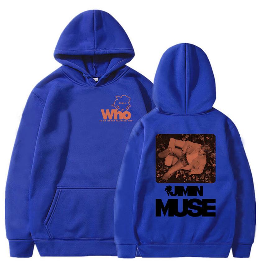Who Is My Heart Waiting for Jimin Muse Hoodies Korean Fashion Band Hip Hop Sweatshirts for Winter/Fall Women Hoodie Graphic Tops