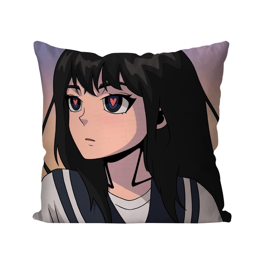 1 Stück A-AOKIZY Animationskunst Kissenbezug Quadratisches Kissen Schlafzimmer Sofa Freizeit Komfortkissen Auto Wohnzimmer Heimdekoration 40X40