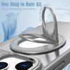 For iPhone 17 Pro Clear Back Case Rotating Kickstand TPU+PC Phone Cover Compatible with MagSafe