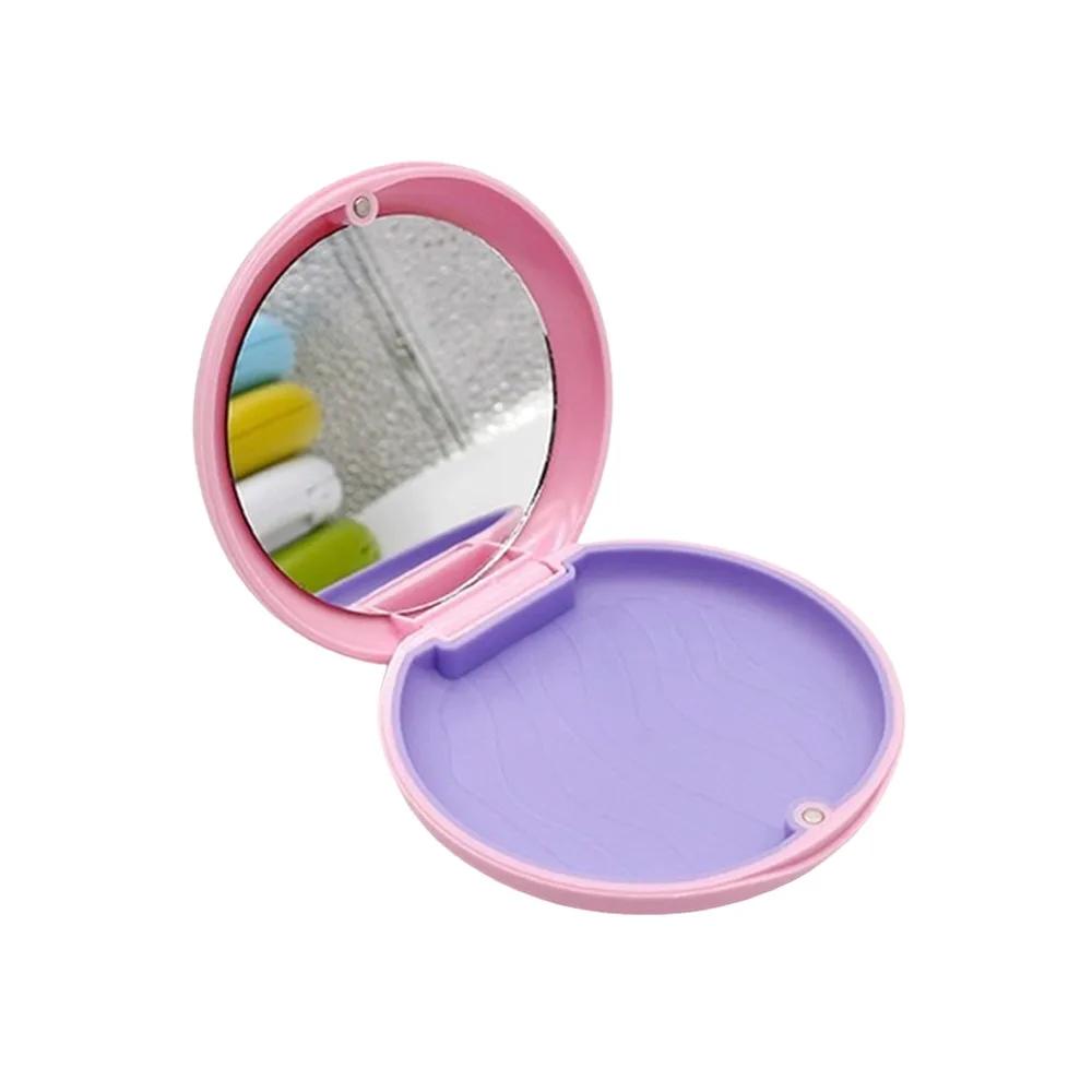 Magnetic Invisible Braces Storage Box Waterproof with Mirror False Teeth Container Large Capacity Orthodontic Retainer Case