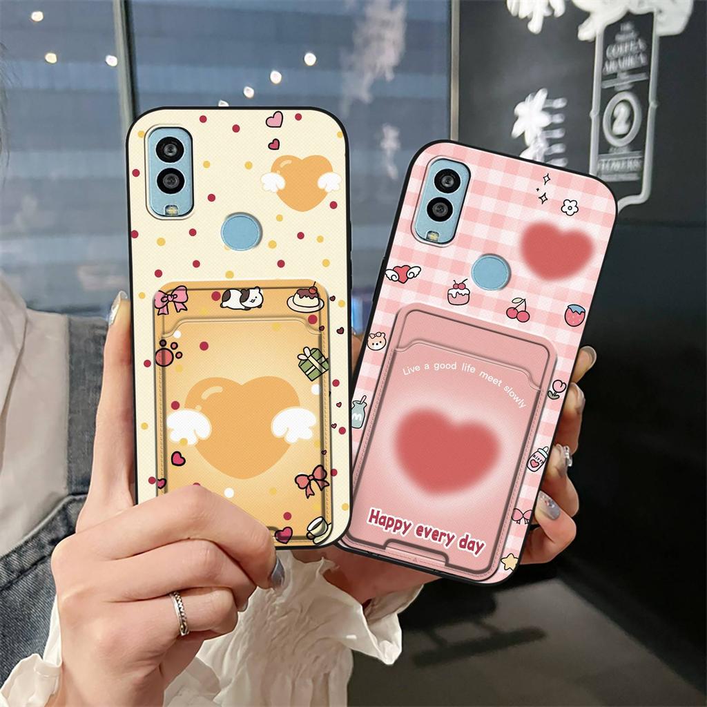 Waterproof Silicone Phone Case For Kyocera Android One S10/S9/KC-S304 Anti-knock Graffiti Cartoon Card slot Cute Durable