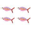 4pcs/set Cute Earring Accessories 3D Fish Shaped Colorful Jewelry Making Material Cartoon Handmade Craft Beads Diy Charms