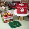 2pcs Christmas Decoration Candy Boxes with Convenient Carry Handle Sweets Storage Solution Handheld Candies Holder