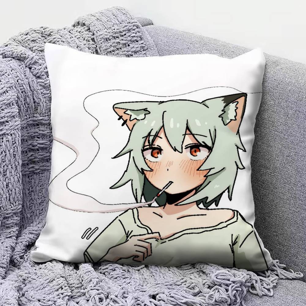 yani neko yani Anime Pillow Covers Home Sofa Cushion Covers and Aecorative Custom