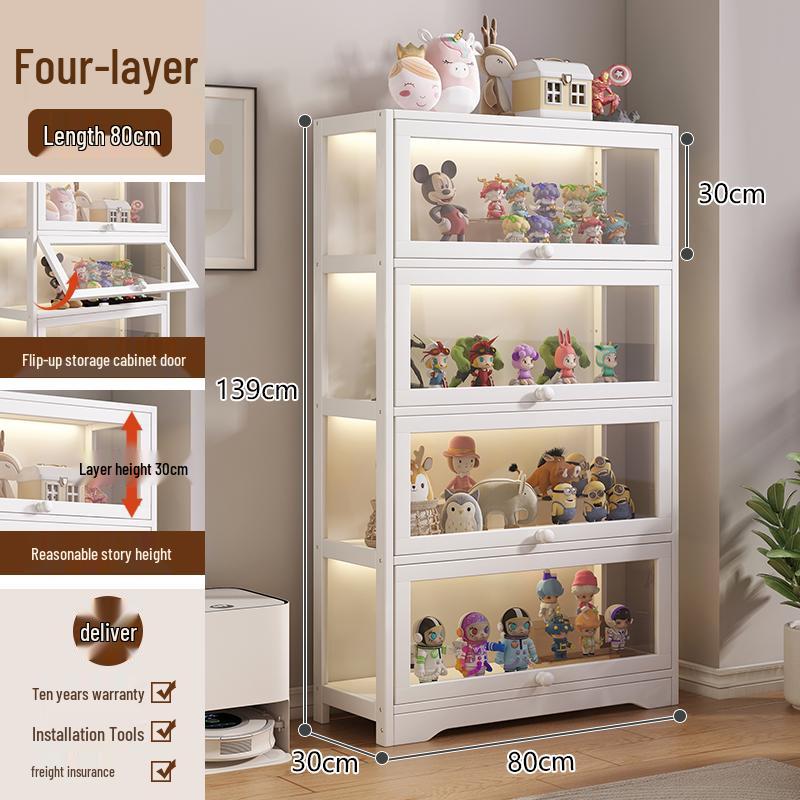 Acrylic Glass Display Cabinet with Lock for Toys and Prizes